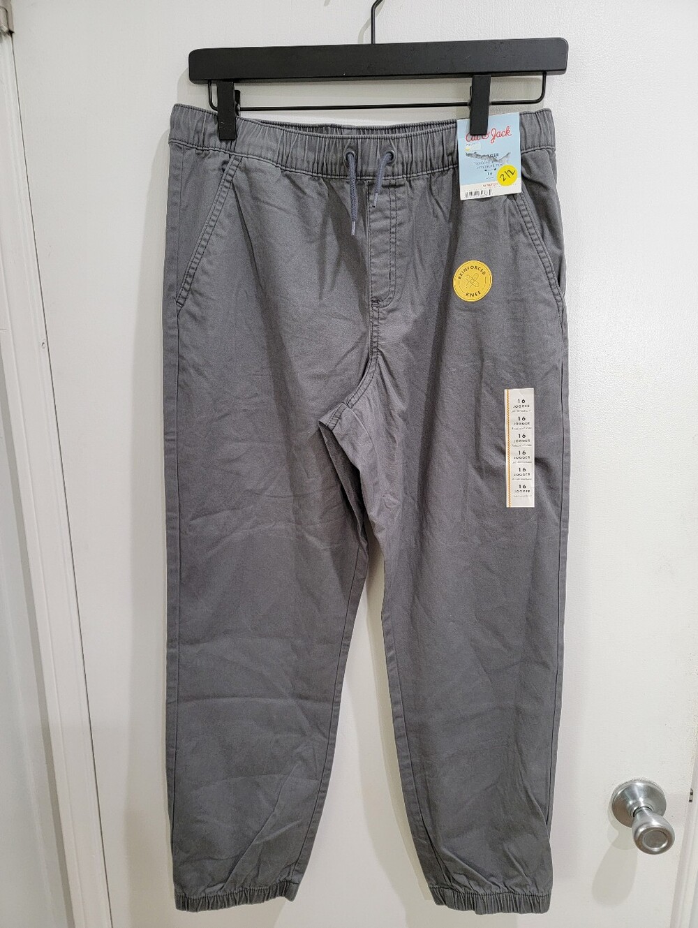 Boys' Stretch Woven Jogger Pull-on Pants - Cat & Jack™ Gray 16